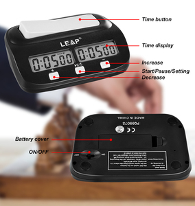 LEAP PQ9907S Digital Chess <strong>Clock</strong> <strong>Count</strong> up Down <strong>Timer</strong> for Game Competition - Product Image 2