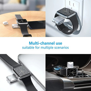 Sıcak satış USB tip-c taşınabilir manyetik kablosuz şarj Apple Watch 7 6 şarj standı istasyonu için - Product Image 5