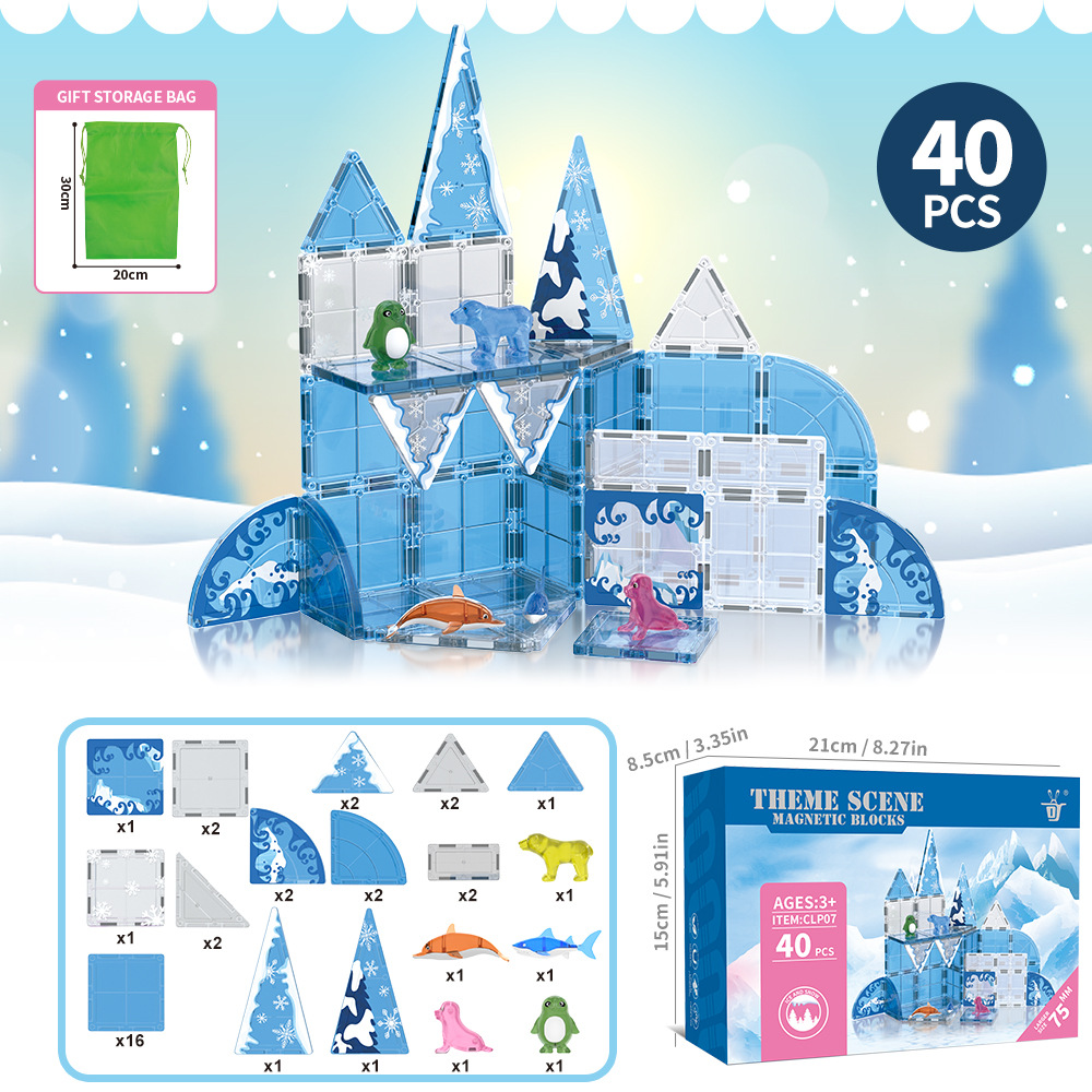 Océan de glace et de neige de 7,5 cm -40 pièces