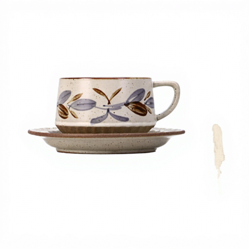 Juego de cuchara y taza de café con forma de flor - dongcai - 300ml