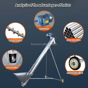 Nueva máquina transportadora de pellets de alimentación de partículas a granel de trigo y maíz de transporte transportador de tornillo automático con tolva - Product Image 4