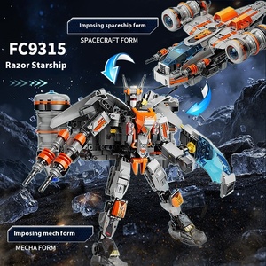 NEU FC9313-9316 Schlacht schiff Mech Double Shape Deformation Robot Modell 1:72 Kunststoff Bausteine Spielzeug für Kinder - Product Image 5