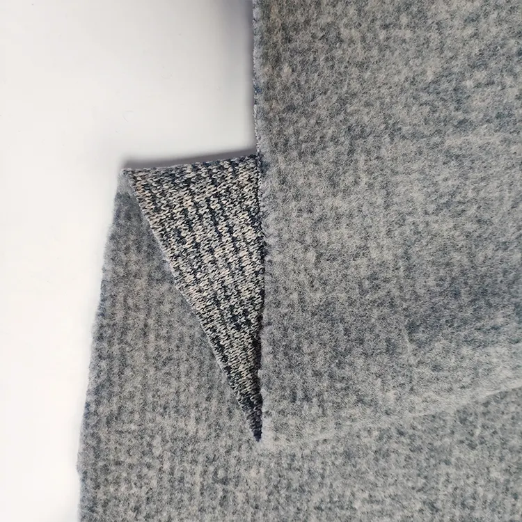 Tecido de lã terry francês escovado para blusas e moletons, tecido térmico de poliéster completo com um lado, venda imperdível