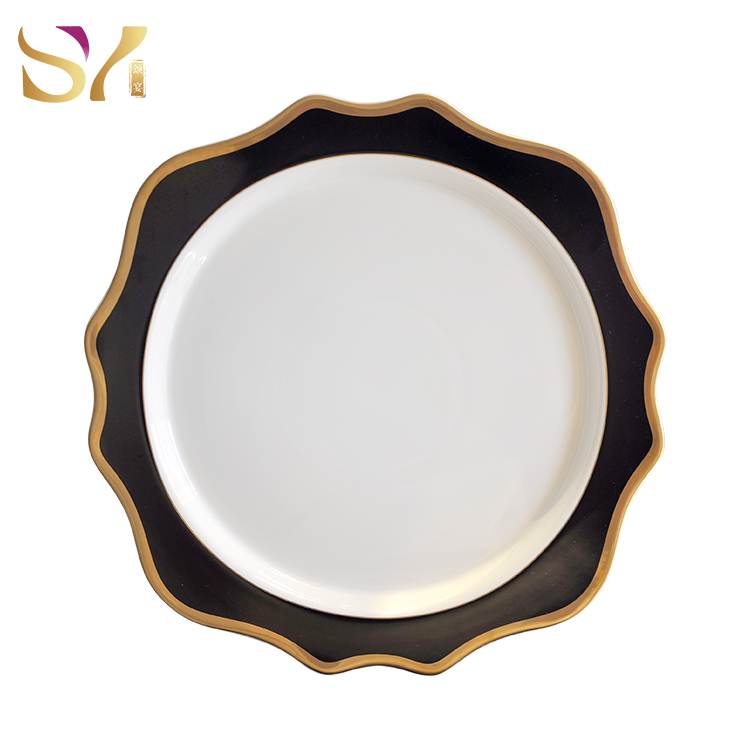 13 inch black charger plate