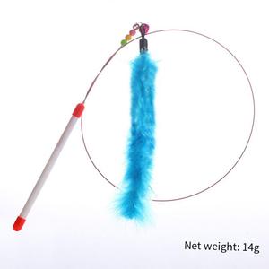 Umwelt freundliche interaktive Bewegung Haustiers pielzeug Plüsch Plastik glocken Elastische Netze Federn Quasten für Katzen und Hunde - Product Image 5