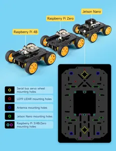 Robot-telaio-MP 4WD Kit telaio Robot Mobile kit Mecanum ruote ammortizzatore telaio Kit per Jetson Nano Lidar Raspberry Pi