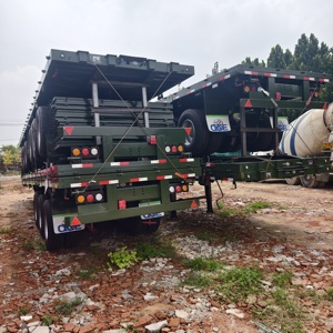 รถพ่วงกึ่งพ่วงสำหรับบรรทุกตู้คอนเทนเนอร์แบบ40ft 20FT <span class=keywords><strong>3</strong></span>เพลา12ม. ปรับแต่งได้
