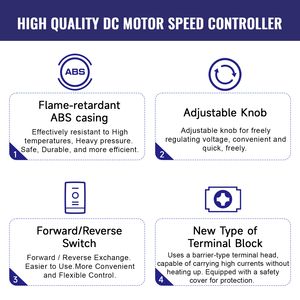DC Controller del motore On/off regolare la velocità di potenza nominale 1100W DC controllo della velocità del motore - Product Image 5
