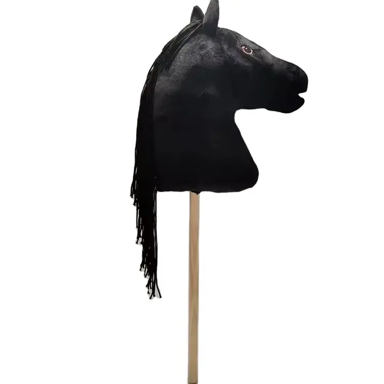Vendita calda promozionale peluche imbottito testa di cavallo giocattoli hobby cavallo per bambini