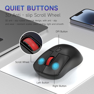 Chuột chơi game chế độ kép không dây nacodex nj02 2.4G <span class=keywords><strong>Bluetooth</strong></span> nhẹ 68G tương thích với nhiều hệ thống bấm im lặng - Product Image 4