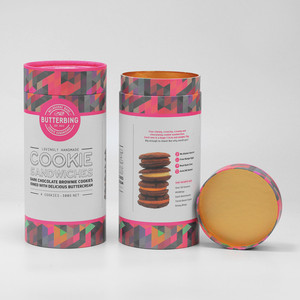 Food Grade Cookies Paper Tube Container Handmade Cookies Food Cardboard Round Packaging Cookies Snack Cardboard Cylinder <strong>Box</strong> - Product Image 5