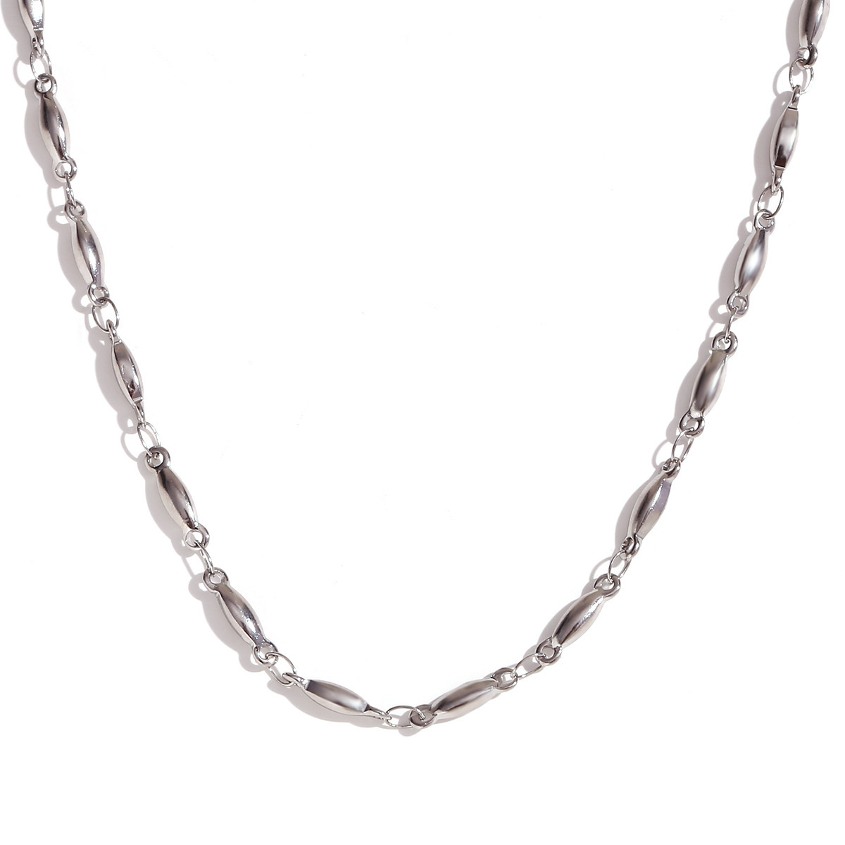 2.5mm handmade chain-Silver-80cm+10cm
