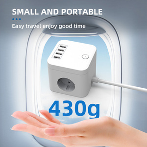 Vastfafa欧洲标准过载保护大功率带立方体插座，带usb - Product Image 5