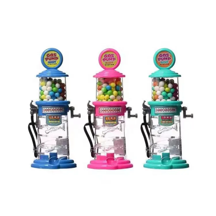 wholesale Fun Toy Candy Gas Station Dispenser Bubble Gum Candy Machine Sweet Candy Toy