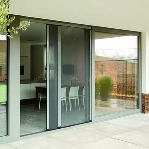 Hiện đại đôi Bảng điều khiển nhôm trượt cửa kính và cửa sổ Windproof phân vùng tiêu chuẩn Úc cho khách sạn và hàng hiên - Product Image 5