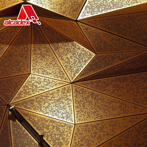 Facciata forata in alluminio del sistema di rivestimento del pannello solido intagliato in alluminio della facciata continua del metallo 3d - Product Image 3