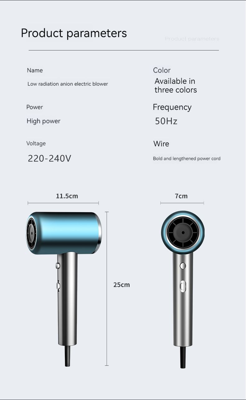 New Fast Drying Hotel Heater Ionic Blower Hairdryer Portable Salon Blow Super Professional Negative Ion Hair Dryer 1200w