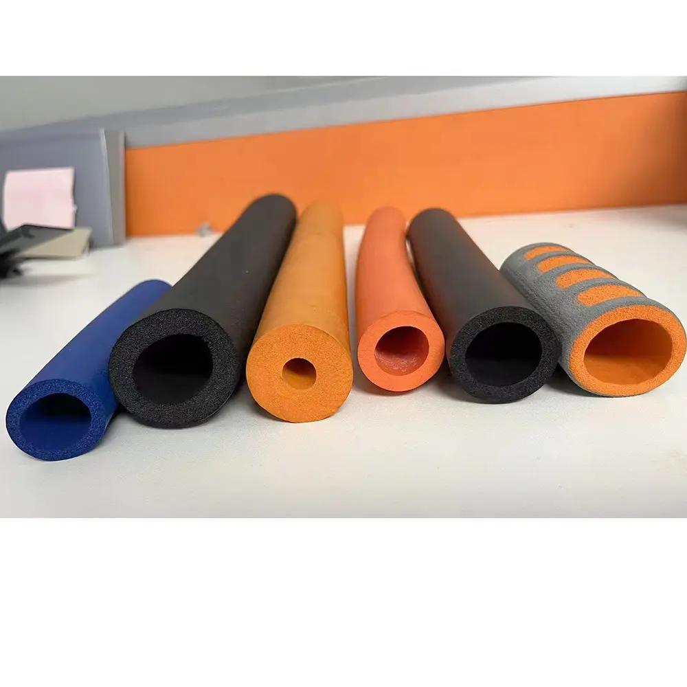 EPDM CR PE NBR, tubo protector de embalaje de espuma EVA suave, tubo de goma de espuma suave, tubo protector de espuma