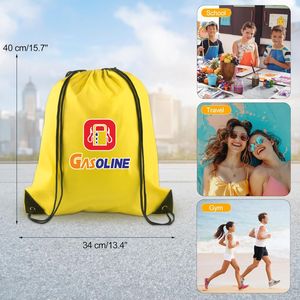 Paquete de saco de cuerda de dibujo profesional con diseñador de logotipo Bolsas de cordón de poliéster Mochila de cuerda personalizada - Product Image 1