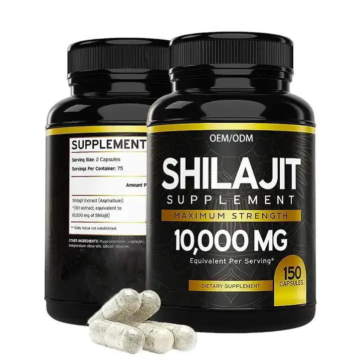 Himalayan Shilajit tablet rich in humic acid and 85 minerals enhance male strength Shilajit capsule