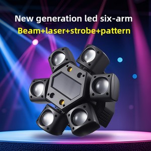 Tùy Chỉnh Sáu Cánh Tay Đầy Màu Sắc Ánh Sáng Laser Thiết Bị Sân Khấu Âm Thanh Điều Khiển Disco Đèn Flash Cho Vũ Trường Bầu Không Khí Đèn - Product Image 2