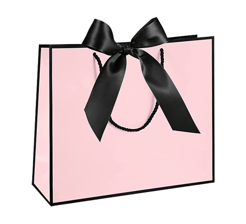 Pink bag with black edge