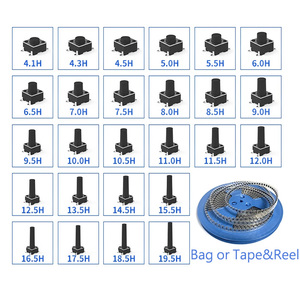 4x4 mikro 4pins tact mikro anlık tact düğme anahtarı su geçirmez 6.2X6.2 tact anahtarı - Product Image 6