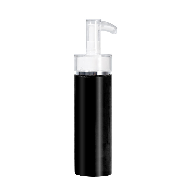 Black bottle with white pump