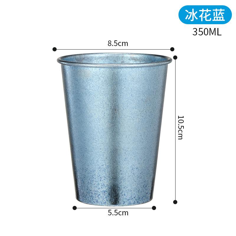 Ice Flower Blue (Pure Titanium Beer Mug)