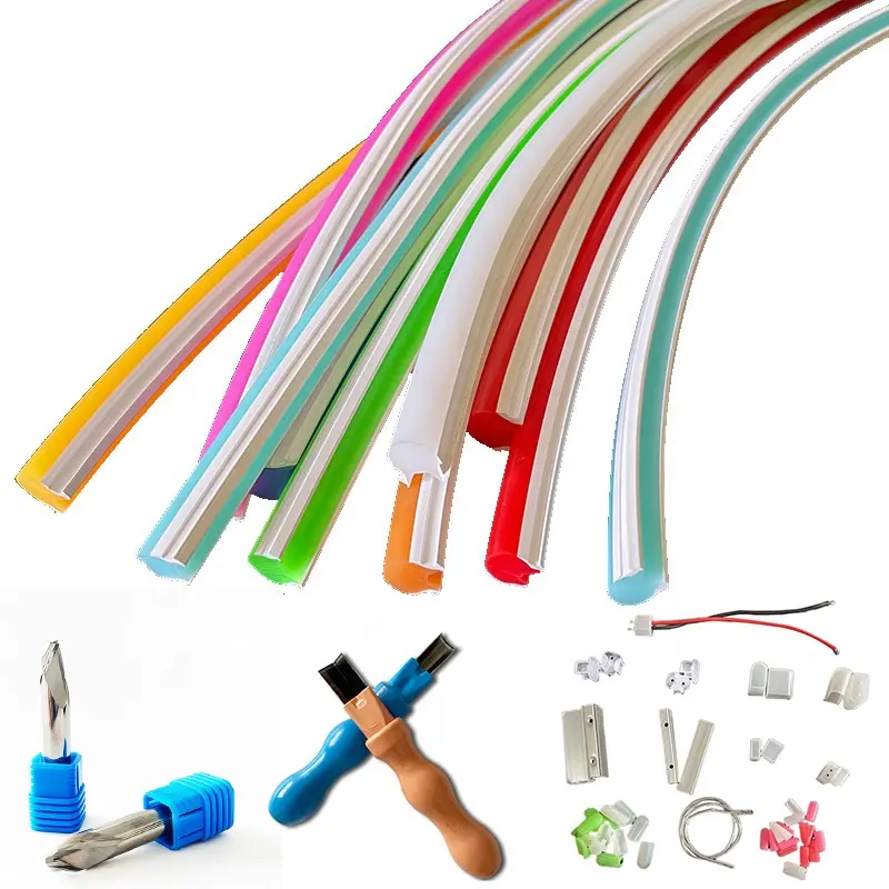 EW Generation-tubos de neón divididos por separado, tira flexible de luces LED de silicona de 12V, con accesorios y herramientas