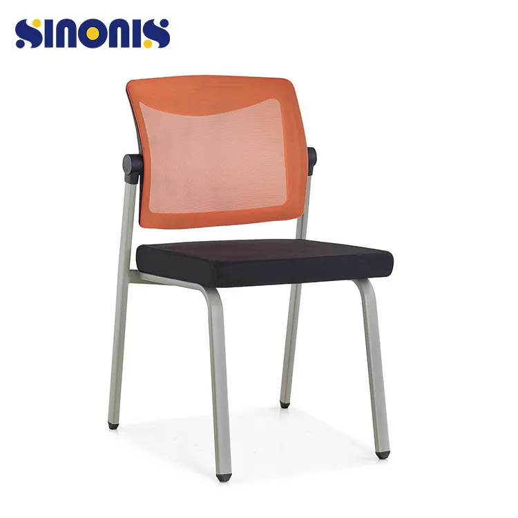 Sinonis Orange chaise de formation scolaire pliable en plastique bon marché, chaise de formation de réunion de visiteur
