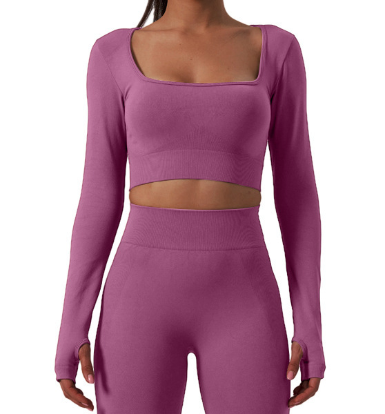 #top morado de manga larga