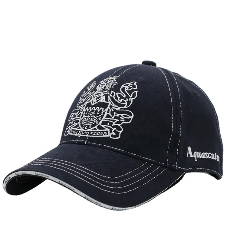 Gorra de béisbol negra con logotipo bordado personalizado gratis de China de poliéster 100%, gorras deportivas de 6 paneles