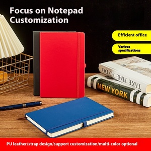 Cuaderno con correa A5 personalizable al por mayor, 100 hojas, hojas sueltas, B5, banda elástica, diario, papel de impresión con logotipo