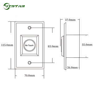 Touchless <strong>Exit</strong> <strong>Button</strong> with <strong>IR</strong> Sensor No Touch Technology and LED Indicator Door <strong>Exit</strong> Switch - Product Image 5