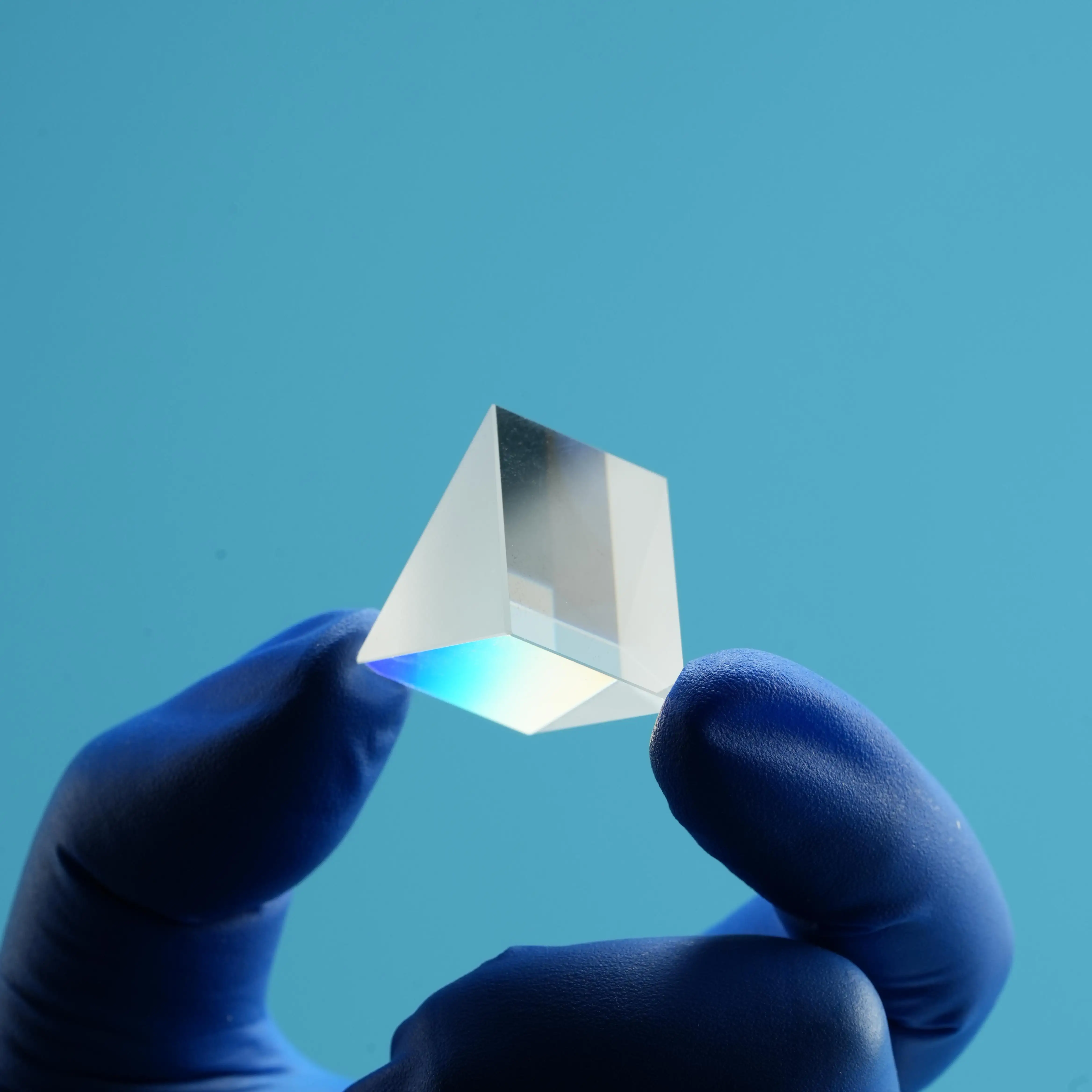 Mini prisma transparente personalizado de buena calidad, Bk7, 150Mm, recubrimiento óptico de cristal de ángulo recto, Prisma equilátero para fotografía