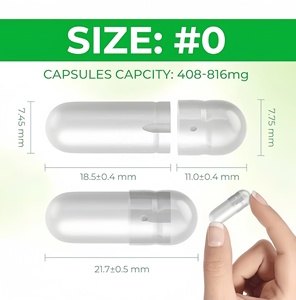 แคปซูลมังสวิรัติแบบใสขนาด00 #0 #1 #2 #3 # HPMC แบบแข็ง - Product Image 3