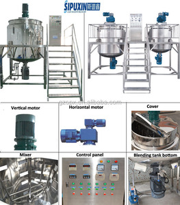 SPX şampuan yapma makinesi karıştırma mikseri tankı/sıvı sabun karıştırıcı/şampuan üretim hattı vakum pompası paslanmaz çelik karıştırma tankı - Product Image 2