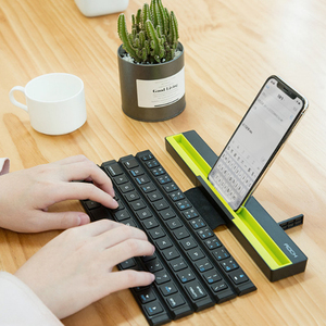 Teclado inalámbrico BT, soporte Universal enrollable de respuesta rápida, Keyboart con soporte - Product Image 1
