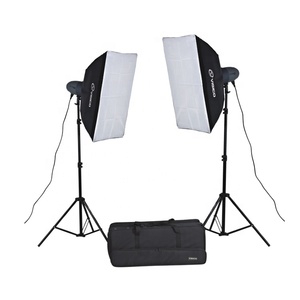 Set Lampu Sorot Profesional, Alat Penerangan Studio Foto Speedlite 300W - Product Image 1