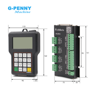 Controlador CNC RichAuto DSP A11E RichAuto, controlador de movimiento Original de 3 ejes, versión en inglés para máquina enrutadora CNC