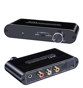 Toslink Coaxial Digital SPDIF a RCA izquierda derecha analógica estéreo 3,5mm Audio con perilla de amplificador de volumen para PS4 Switch IPTV 2019 - Product Image 1