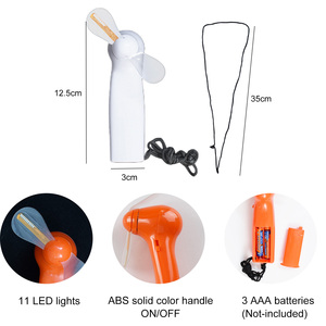 Mini ventilador de mano programable LED fuerte portátil alimentado por batería Neon Glow Light-Up Favor de fiesta personal Ventilador de mensaje LED pequeño - Product Image 6