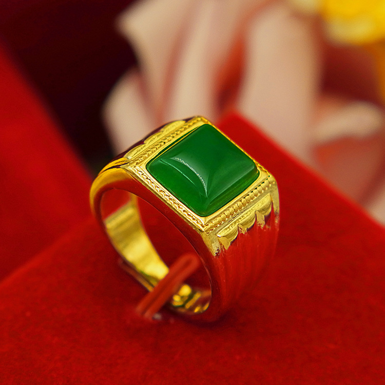 Piccolo anello quadrato verde