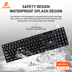 Jeqang Combo de teclado y ratón USB, nuevas teclas ergonómicas Multimedia para PC, ordenador portátil de escritorio, idioma árabe - Product Image 4