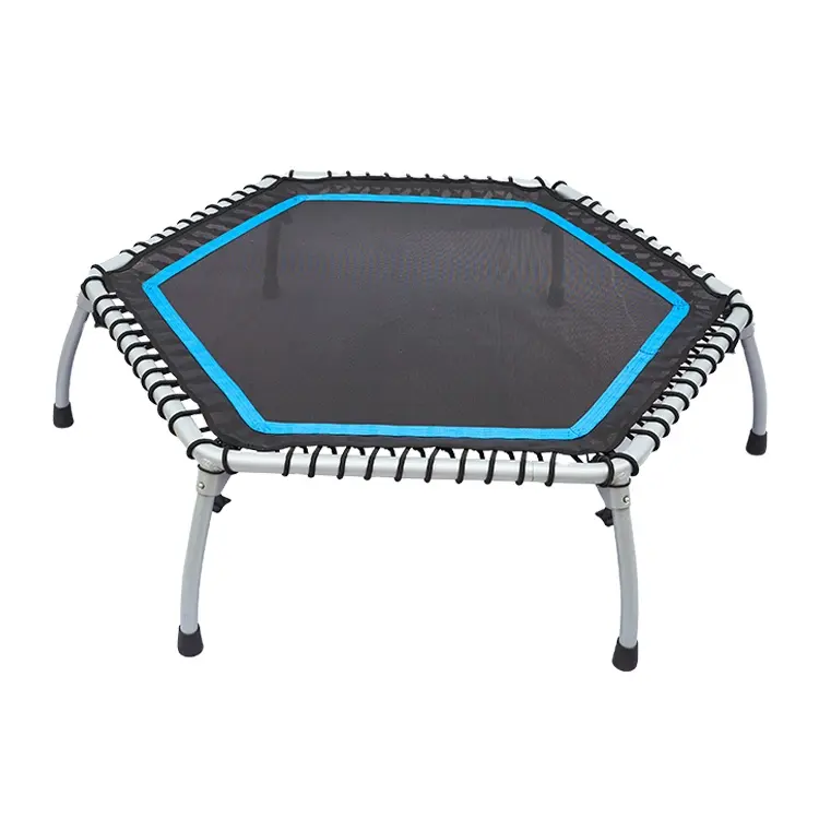 Prodotto di vendita caldo esagonale pieghevole Mini trampolino per i bambini che saltano i trampolini a casa con un buon servizio post vendita