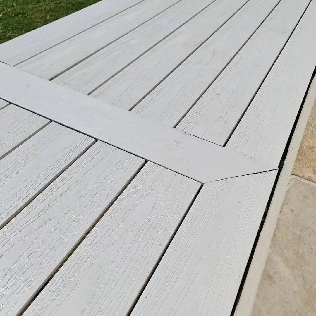 Cubierta de terraza de color blanco/cubierta de plástico, compuesto de madera, wpc