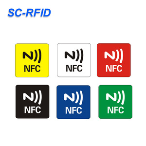 13.56MHz CMYKロール印刷アクセス制御RFIDラベルステッカータグ25mm Dia PET 213/215/216ウェットインレイ213アクセス用透明 - Product Image 2