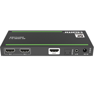 8K <strong>HDMI</strong> 2x1 Switcher Advanced EDID Management and Audio De-embedding Function for Big Screen - Product Image 1