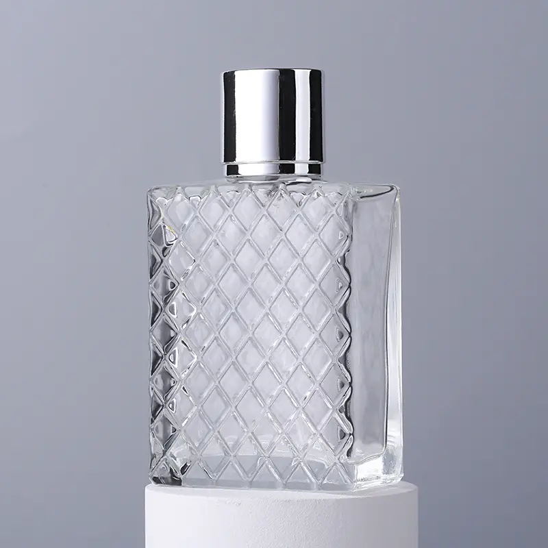 Botella de perfume rellenable, transparente o personalizada, 100ml, listo para enviar